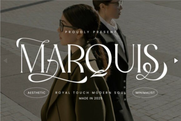 Marquis Elegant Modern Serif Font – Luxury Minimalist Typeface from the Elegant Fonts Collection