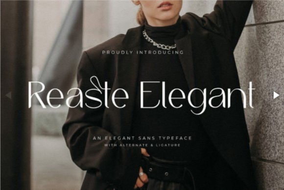 Reaste Elegant Font – Modern Sans Serif from the Elegant Fonts Collection
