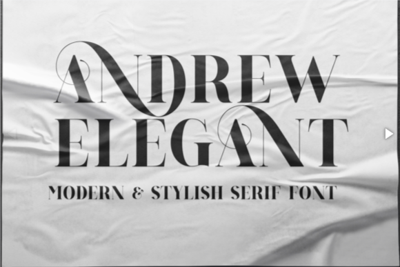 Andrew Elegant Font – Modern & Vintage Serif from the Elegant Fonts Collection