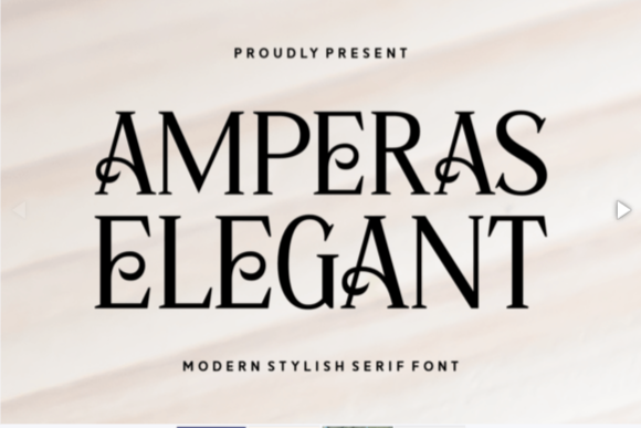 Amperas Elegant Font – Timeless Serif from the Elegant Fonts Collection