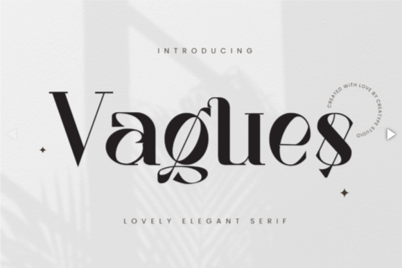 Vagues Elegant Font – Lovely Serif for Premium Elegant Fonts